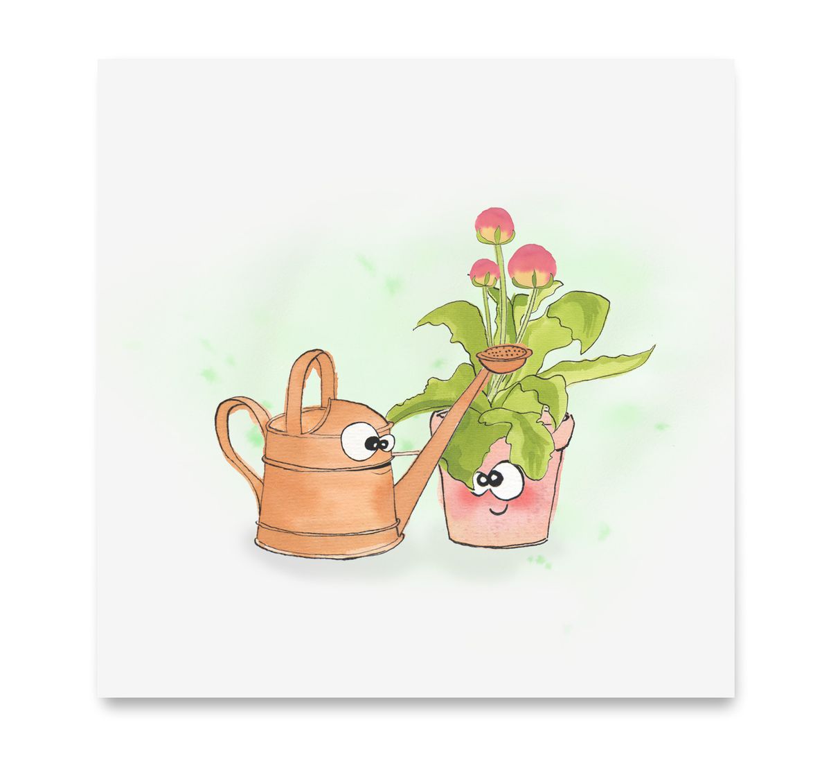 Handgemaakte wenskaart - Gieter - Mags Up Your Mind